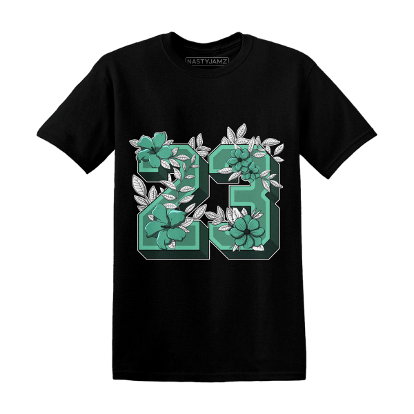 High OG Green Glow 1s T Shirt Match 23 Floral Jezsport.com