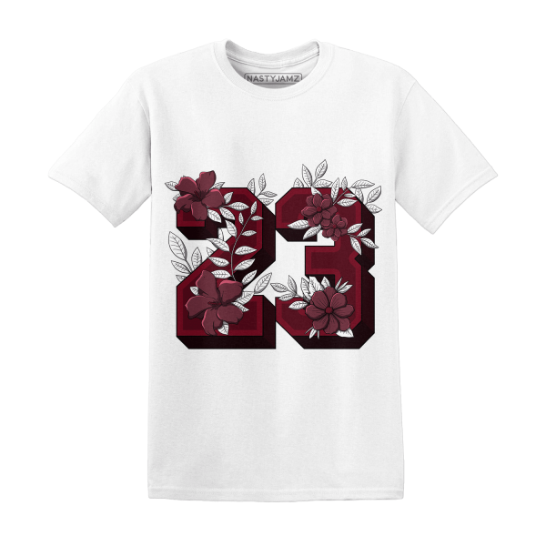 High White Team Red 1s T Shirt 23 Floral Jezsport.com