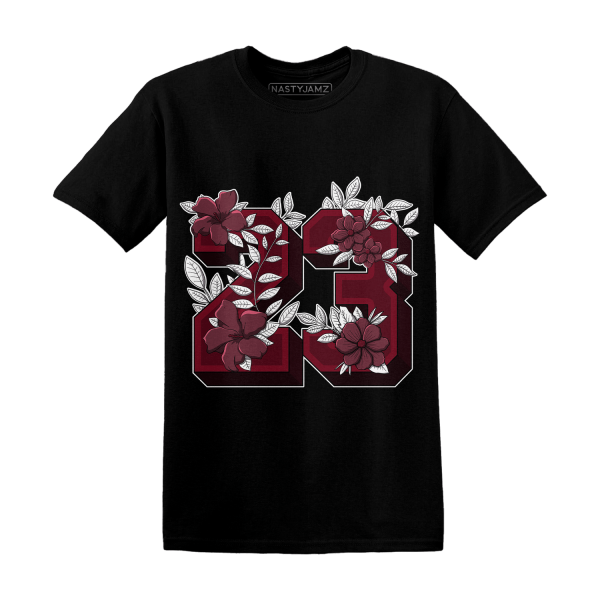 High White Team Red 1s T Shirt 23 Floral Jezsport.com