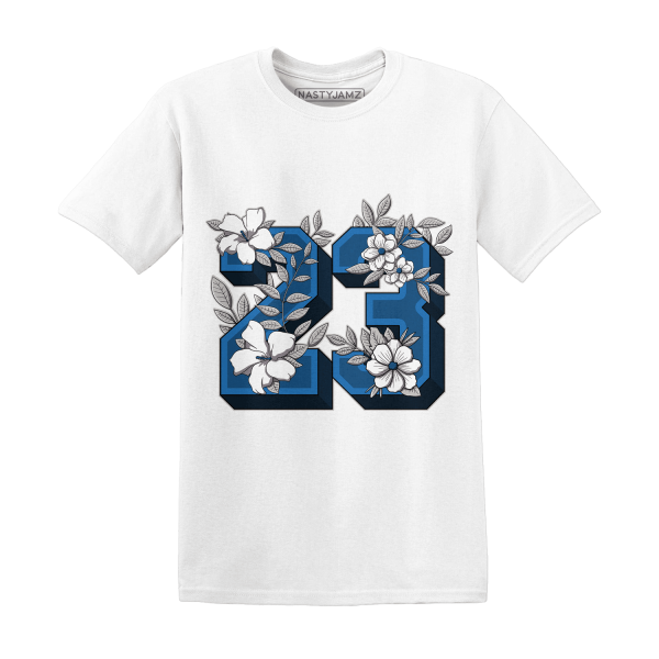 Industrial Blue 4s T Shirt Match 23 Floral Jezsport.com