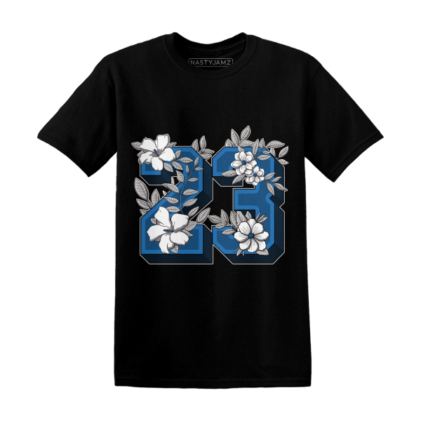 Industrial Blue 4s T Shirt Match 23 Floral Jezsport.com