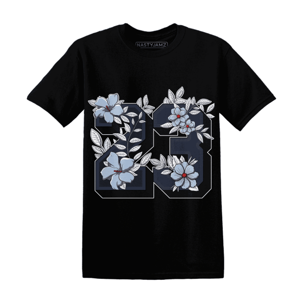 White Navy 6s T Shirt Match 23 Floral Jezsport.com