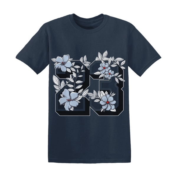 White Navy 6s T Shirt Match 23 Floral Jezsport.com