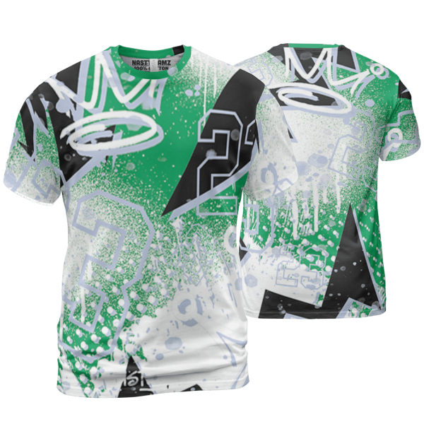 Lucky Green 5s T Shirt Match 23 King 3D All-Over Print Zigzag Jezsport.com