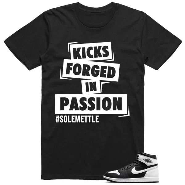 T-shirt to Match Jordan 1 Black White Passion Kicks Graphic Jezsport.com