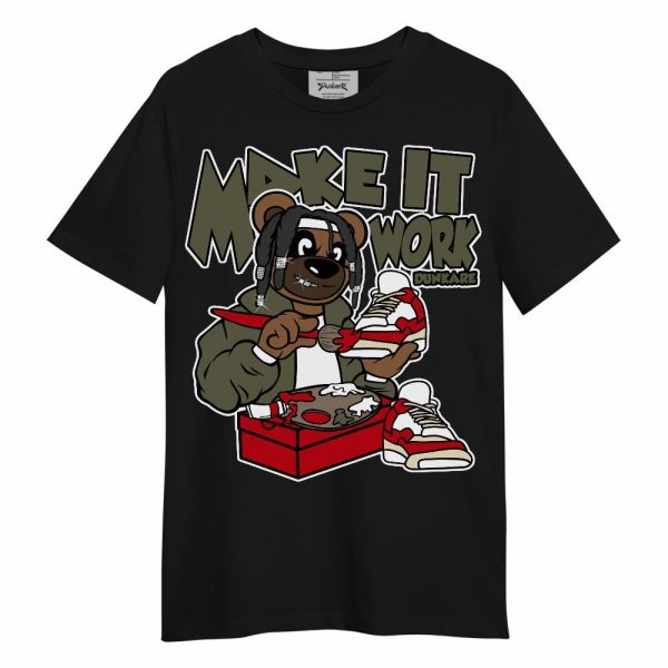 Low OG Medium Olive 1s Shirt - Pull It Off Bear Unisex Shirt Matching Jordan Shirt Jezsport.com