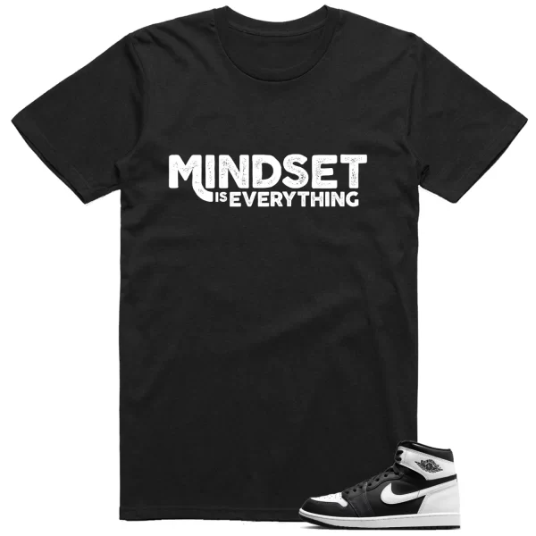 T-shirt to Match Jordan 1 Black White Mindset Graphic Jezsport.com