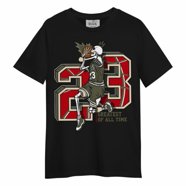 Low OG Medium Olive 1s Shirt, 23 Greatest Skeleton Shirt Outfit Unisex Shirt Matching Jordan Shirt Jezsport.com