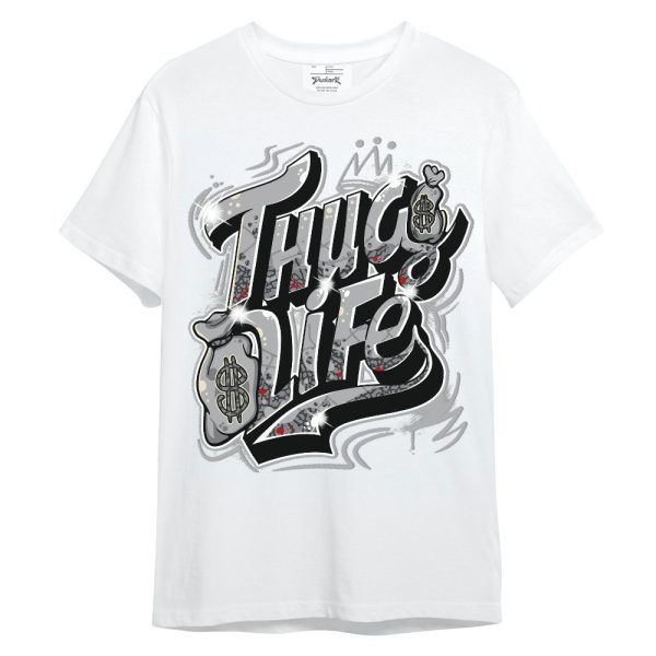 Cement Grey 3s Shirt - Free Thug Living Graphic Unisex Shirt Matching Jordan Shirt Jezsport.com