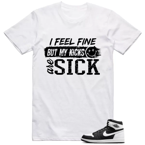 Jordan 1 Black White Shirt Sick Kicks Graphic Jezsport.com