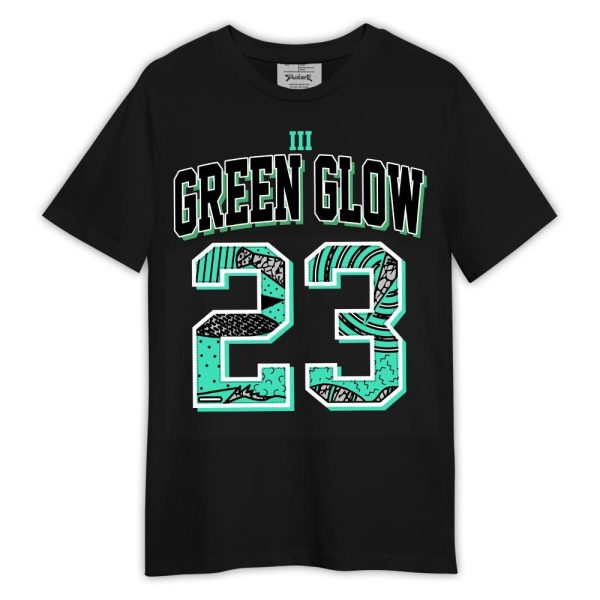 Black Green Glow 3s Shirt, 90s Retro Number 23 Shirt Outfit Matching Jordan Shirt Jezsport.com