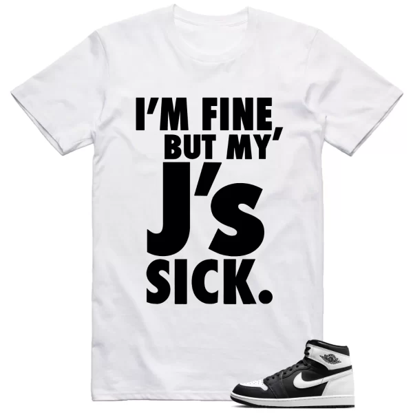 Jordan 1 Black White Shirt Sick Js Graphic Jezsport.com