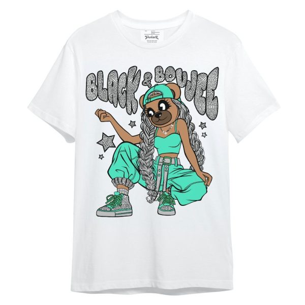 Black Green Glow 3s Shirt - Boujee Girls Bear Unisex Shirt Matching Jordan Shirt Jezsport.com