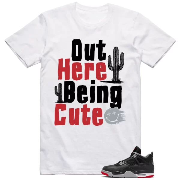 Jordan 4 Bred Reimagined Outfit Matching Shirt Being Cute Jezsport.com