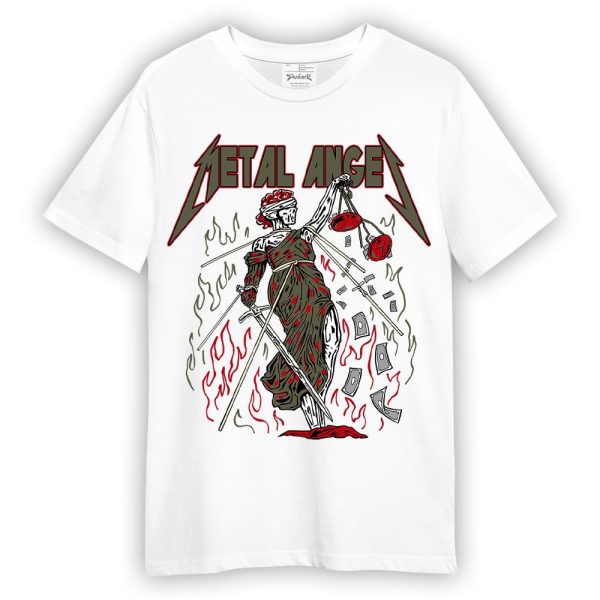 Low OG Medium Olive 1s Shirt - Metal Angel Skeleton Shirt Unisex Matching Jordan Shirt Jezsport.com