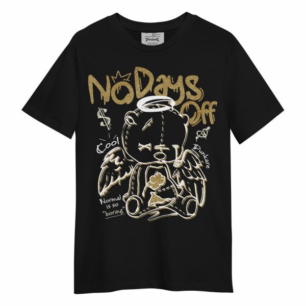 High OG Black Metallic Gold 1s Shirt, No Days Off Unisex Shirt Matching Jordan Shirt Jezsport.com