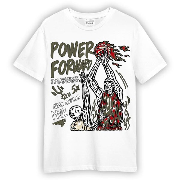 Low OG Medium Olive 1s Shirt - Power Shot Skeleton Shirt Unisex Matching Jordan Shirt Jezsport.com