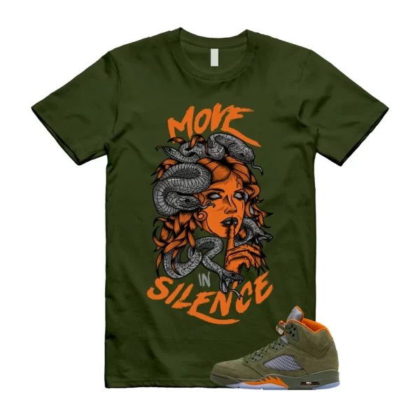 5 Olive Army Solar Orange Black Retro T Shirt Match MIS Jezsport.com