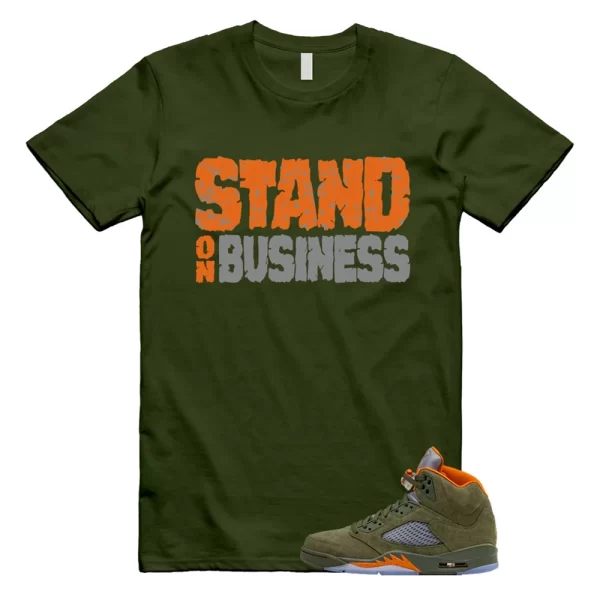 5 Olive Army Solar Orange Black Retro T Shirt Match SOB Jezsport.com