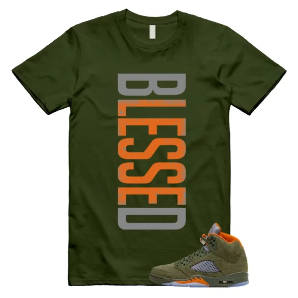 5 Olive Army Solar Orange Black Retro T Shirt Match VERTBLS Jezsport.com