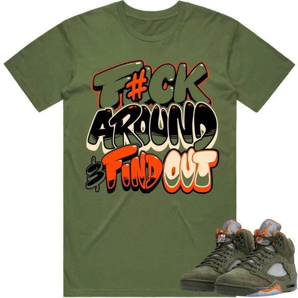 Jordan Retro 5 Olive 5s Shirt To Match - Celadon Jezsport.com