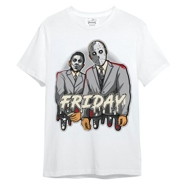 Cement Grey 3s Shirt - Friday Halloween Graphic Unisex Shirt Matching Jordan Shirt Jezsport.com