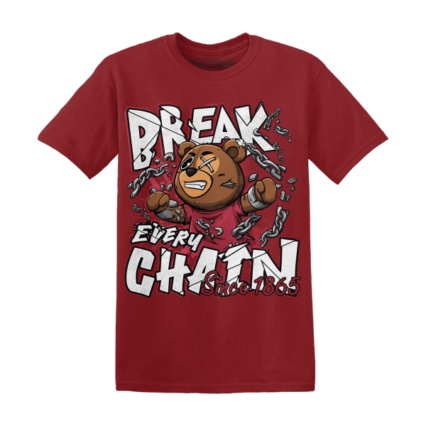 High 85 Metallic Burgundy 1s T Shirt Match BER Break Chain Jezsport.com