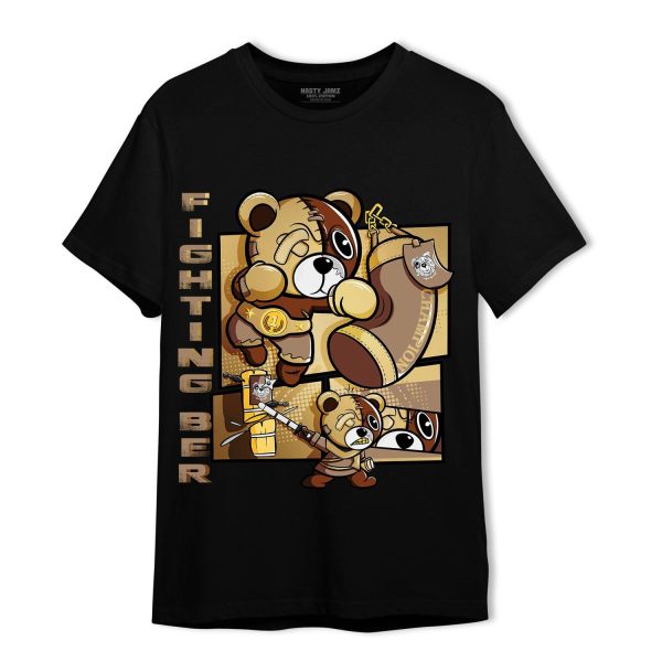 High OG Metallic Gold 1s T Shirt Match BER Fighting Boxing Jezsport.com