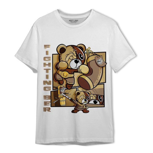 High OG Metallic Gold 1s T Shirt Match BER Fighting Boxing Jezsport.com