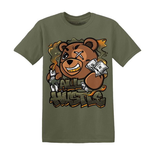 Olive 5s T Shirt Match BER Hustle All Day Jezsport.com