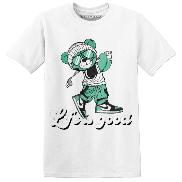 High OG Green Glow 1s T Shirt Match BER Like Golf Jezsport.com