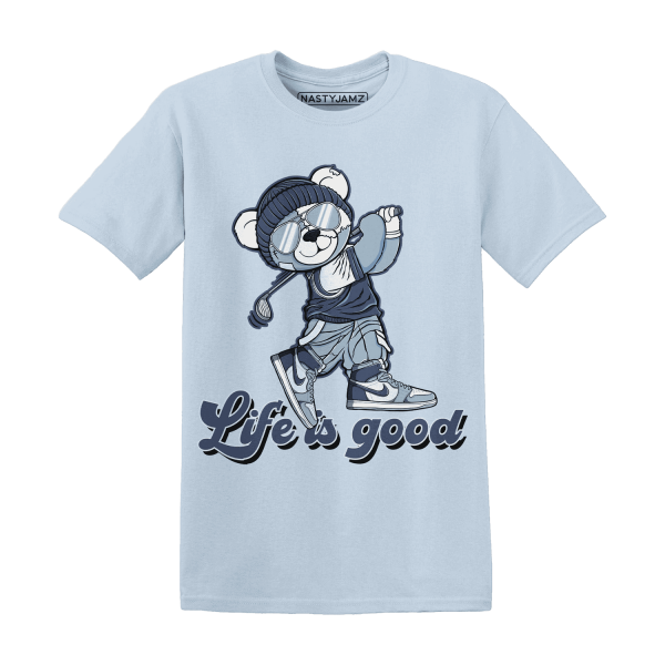 Mid Diffused Blue Grey 1s T Shirt Match BER Like Golf Jezsport.com