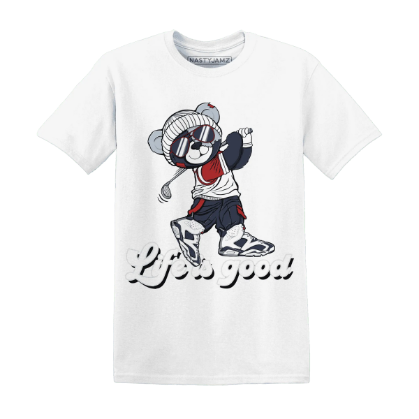 White Navy 6s T Shirt Match BER Like Golf Jezsport.com