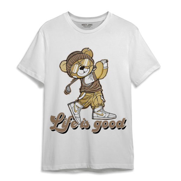 High OG Metallic Gold 1s T Shirt Match BER Like Golf Jezsport.com