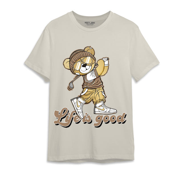 High OG Metallic Gold 1s T Shirt Match BER Like Golf Jezsport.com