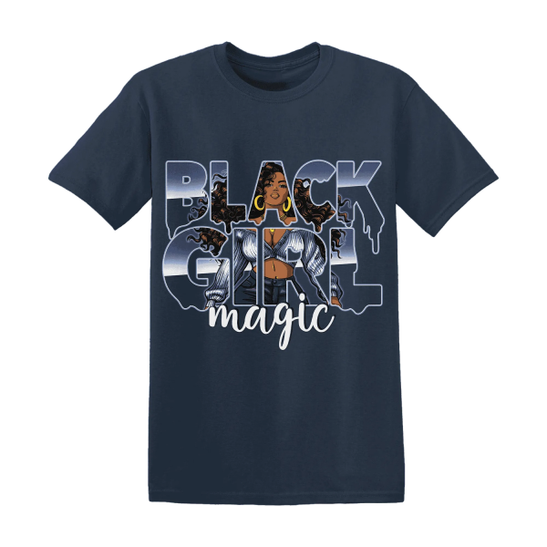 Midnight Navy 5s T Shirt Match Black Girl Magic Jezsport.com