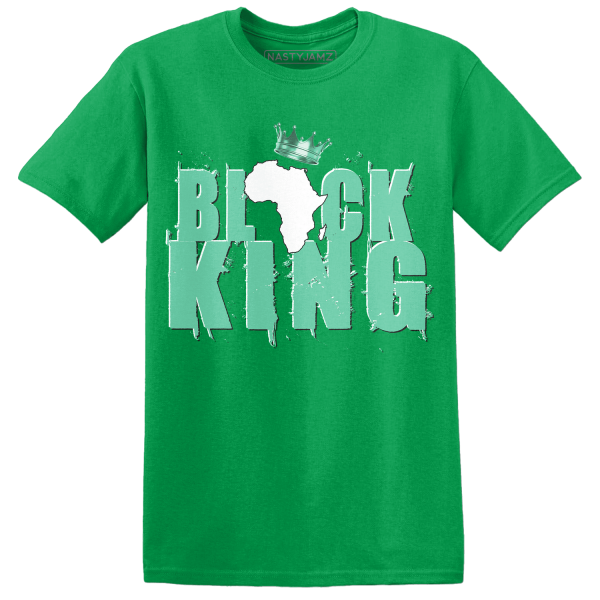 High OG Green Glow 1s T Shirt Match Black King Crown Jezsport.com