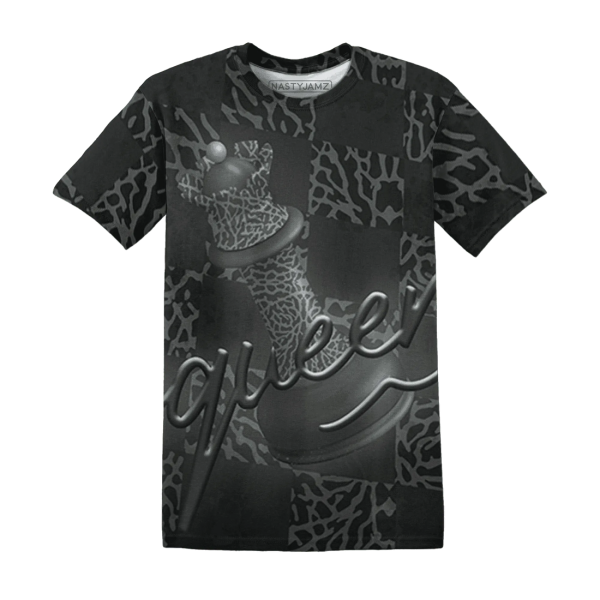 Fear Pack 3s T Shirt Match Black Queen 3D Jezsport.com