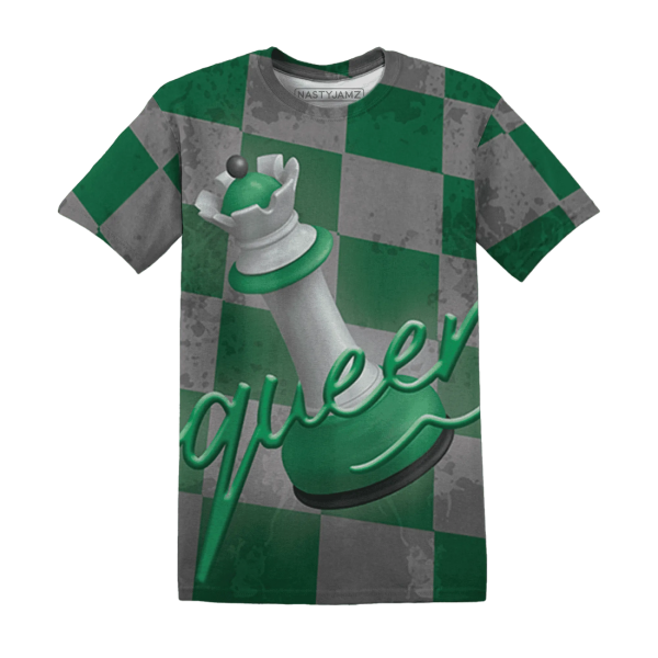 Lucky Green 5s T Shirt Match Black Queen 3D Jezsport.com