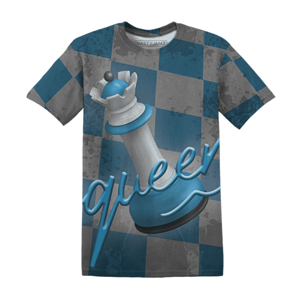 Powder Blue 9s T Shirt Match Black Queen 3D Jezsport.com