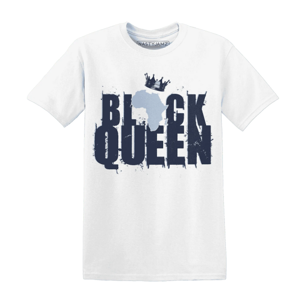 White Navy 6s T Shirt Match Black Queen Crown Jezsport.com