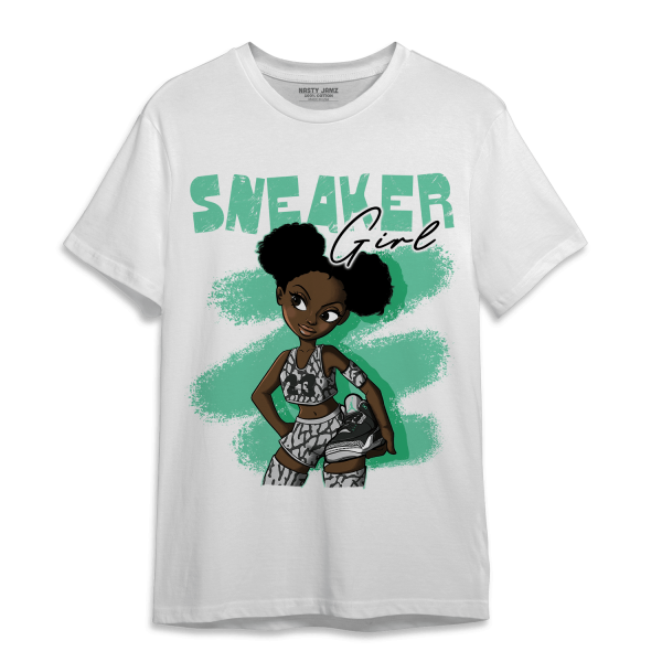 Green Glow 3s T Shirt Match Black Sneaker Girl Jezsport.com