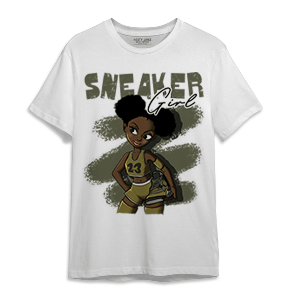 SE Craft Medium Olive 4s T Shirt Match Black Sneaker Girl Jezsport.com