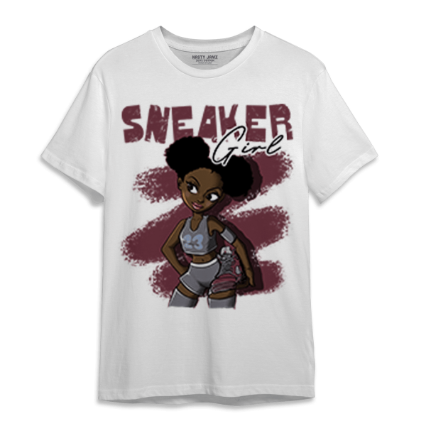 Burgundy 5s T Shirt Match Black Sneaker Girl Jezsport.com