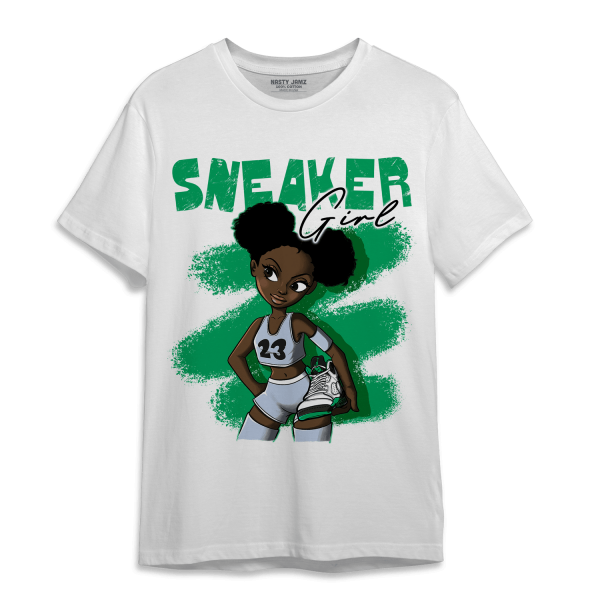 Lucky Green 5s T Shirt Match Black Sneaker Girl Jezsport.com