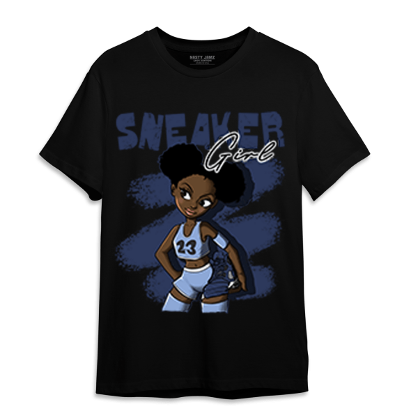 Midnight Navy 5s T Shirt Match Black Sneaker Girl Jezsport.com