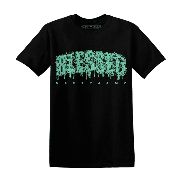 High OG Green Glow 1s T Shirt Match Blessed Text Jezsport.com