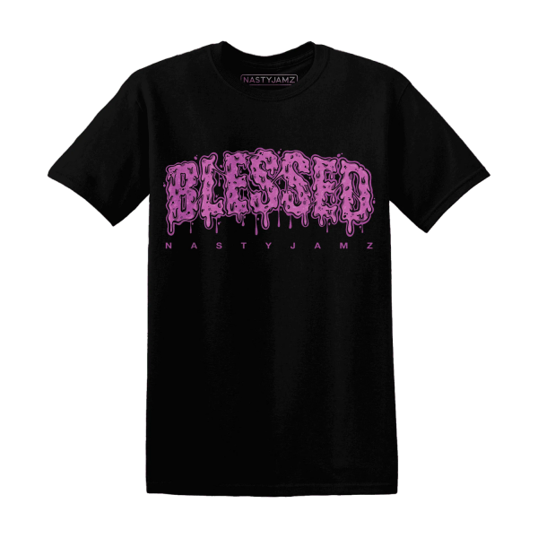 GS Hyper Violet 4s T Shirt Match Blessed Text Jezsport.com