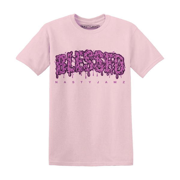 GS Hyper Violet 4s T Shirt Match Blessed Text Jezsport.com