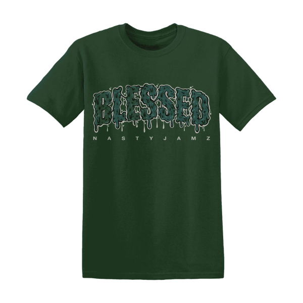 Oxidized Green 4s T Shirt Match Blessed Text Jezsport.com